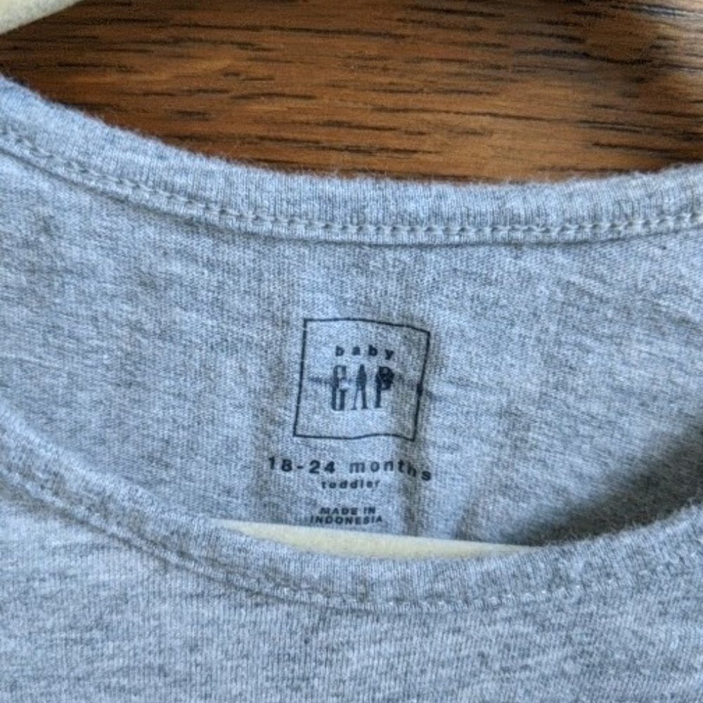 ⭐ Lot of 2 Toddler Girl GAP long sleeve tops 18-24m - Picture 8 of 16